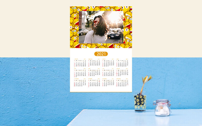 Work area Calendars Customized With Photos and Text